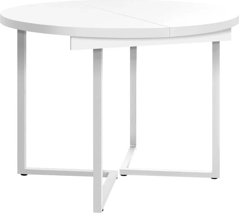 

Кухонный стол Millwood Лофт Лондон раздвижной D110-150x110x76 (белый/металл белый)