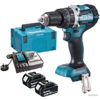 Ударная дрель-шуруповерт Makita DHP484RTJ (с 2-мя АКБ, кейс)