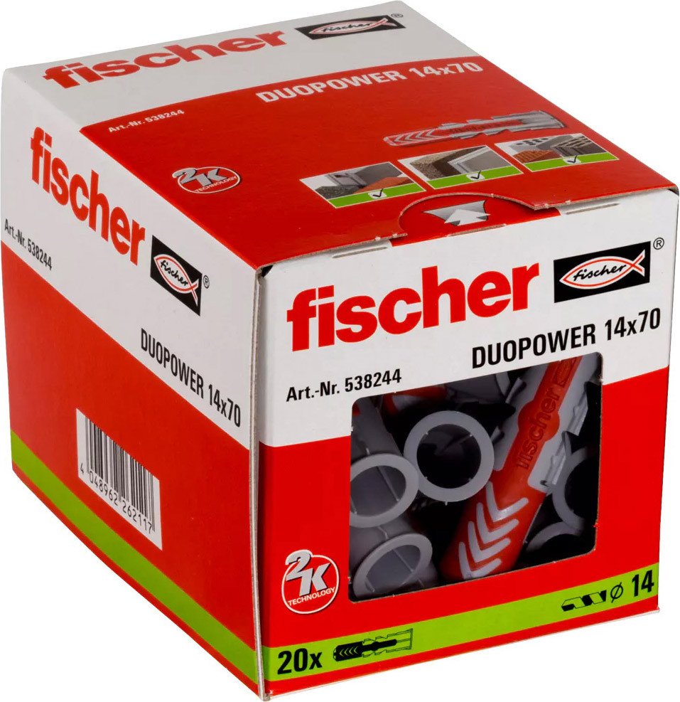 

Дюбель универсальный Fischer DuoPower 14 x 70 538244 (20 шт)