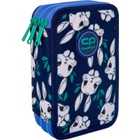 Пенал CoolPack Bunnyland F067704 с наполнением (темно-синий/белый)