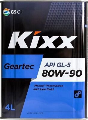 

Трансмиссионное масло Kixx Geartec GL-5 80W90 L298344TE1 4 л