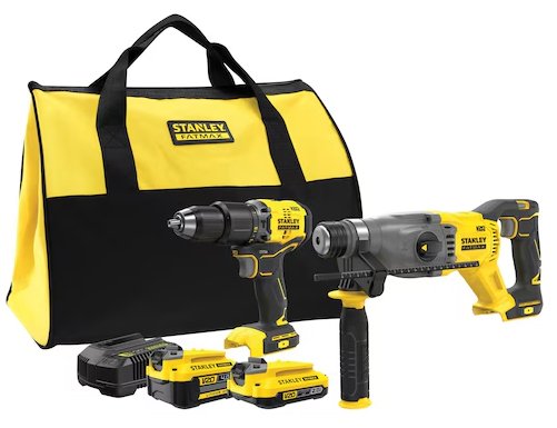 

Stanley SFMCK216MDS (шуруповерт, перфоратор, 2 АКБ, кейс)