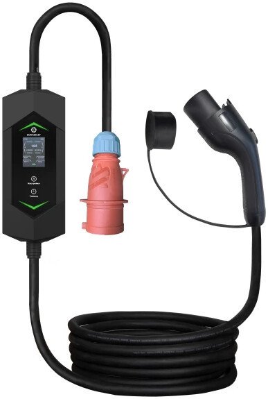 Зарядная станция Auxus GB/T 6-32A Wi-Fi (7 кВт, 1 фаза) + переходник под бытовую розетку