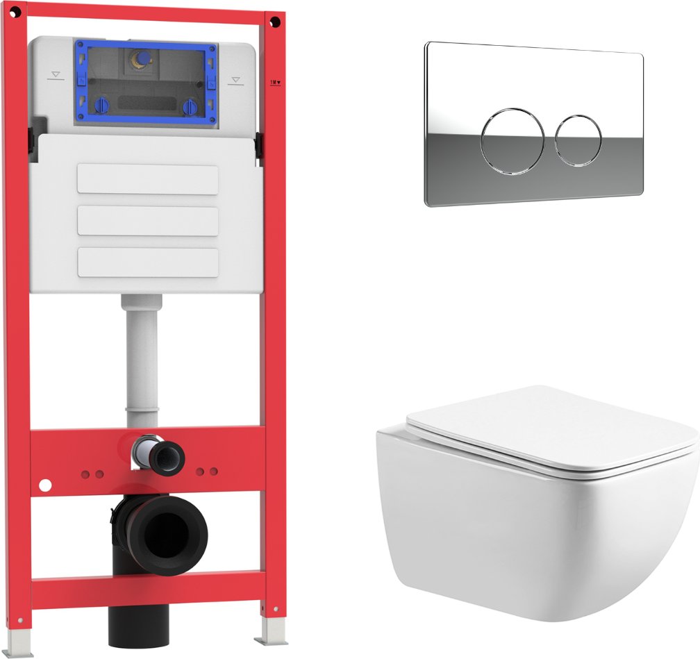 

Унитаз подвесной Oliveeka OL-MQ1216R22-CR (хром)