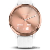 Гибридные умные часы Garmin Vivomove HR Sport S/M (розовое золото/белый)
