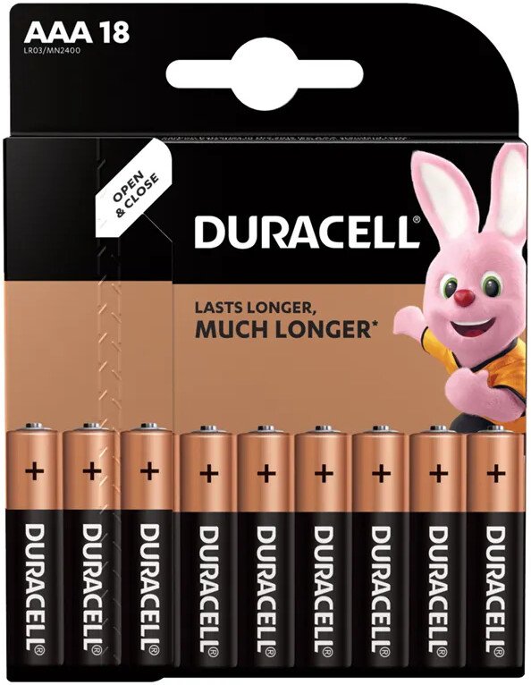 

Батарейка DURACELL AAA LR03/MN2400 18 шт. LR03-18BL