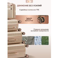 Комплект чемоданов Homa 4CHMD-CH (3шт, золотой)