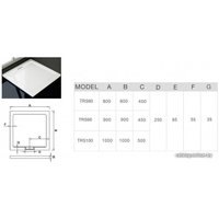 Душевой поддон WeltWasser TRS 100 100x100
