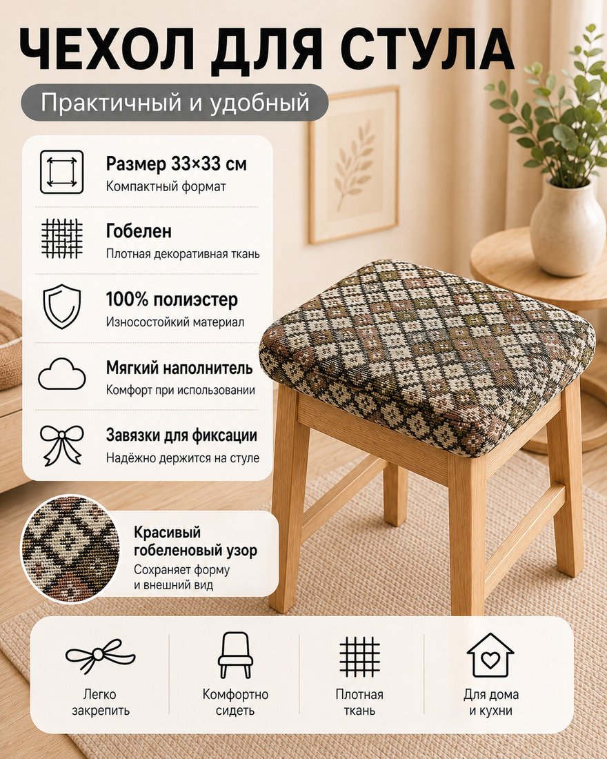 

Чехол для стула Тридиал групп Ч3102 (гобелен)