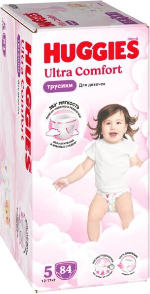 

Трусики-подгузники Huggies Ultra Comfort Girl Box 5 (84 шт)