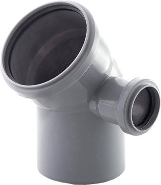 Фитинг РосТурПласт Отвод для внутренней канализации правый 110х50х45°
