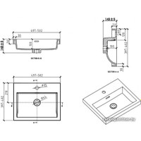 Умывальник BelBagno Pietra Mini BB-500-PM-LVB