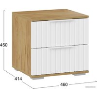 Тумба Трия Хилтон (дуб крафт золотой/белый матовый)