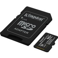 Карта памяти Kingston Canvas Select Plus microSDXC 64GB SDCS3/64GB (с адаптером)