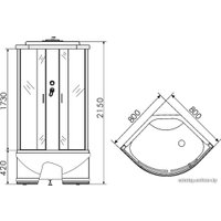 Душевая кабина Erlit ER3508TP-C3 80x80