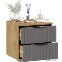 Тумба Трия Хилтон (дуб крафт золотой/графит матовый)