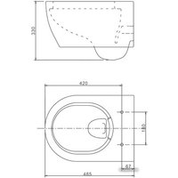 Унитаз подвесной SSWW NC 4455 (NC2038)