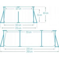 Каркасный бассейн Intex Rectangular Frame 28266 (220x150x60)
