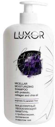 Шампунь Luxor Professional Мицеллярный увлажняющий с пробиотиками коллагеном маслом чиа 1 л