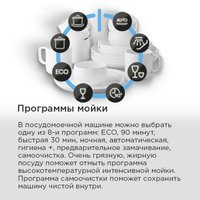 Встраиваемая посудомоечная машина MAUNFELD MLP45330T Smart Beam Inverter Wi-Fi