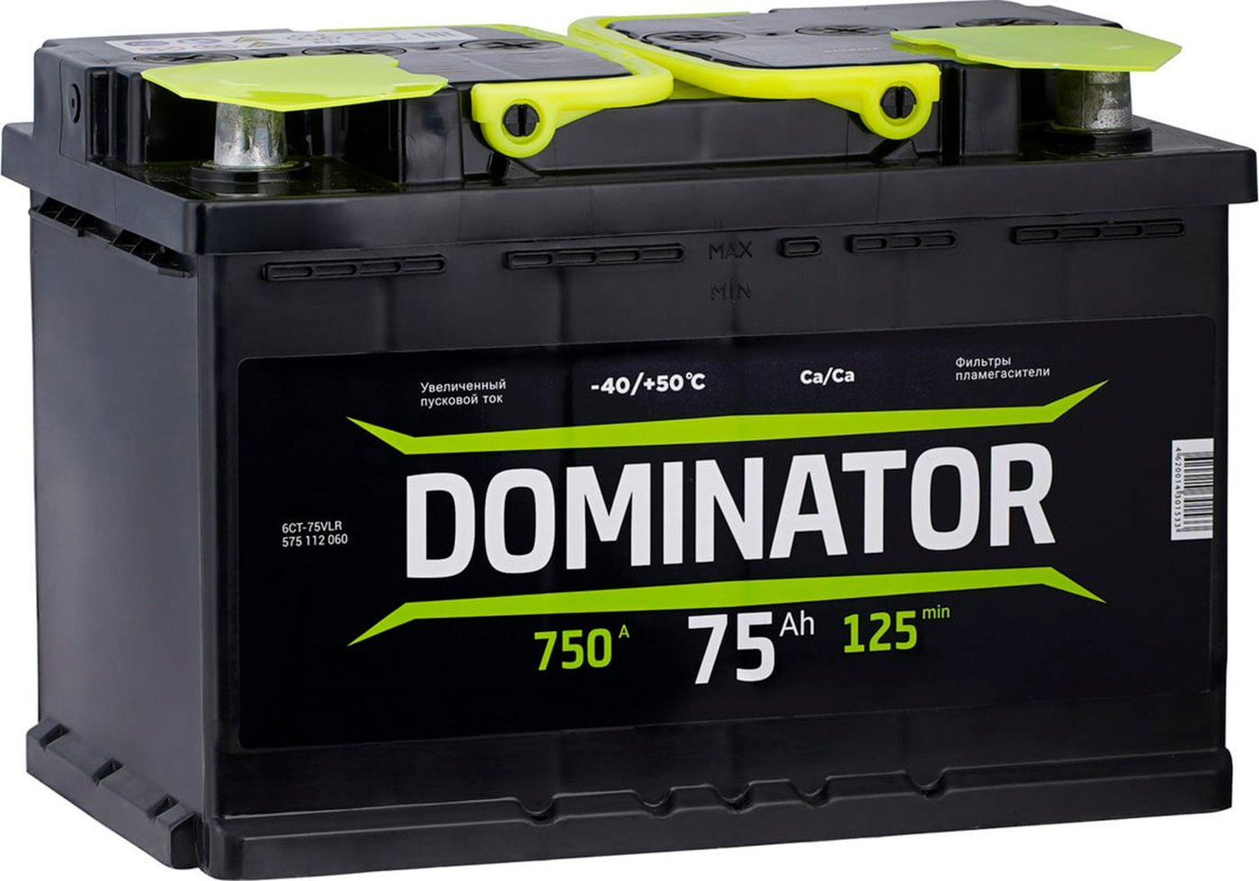 Автомобильный аккумулятор Dominator L3 6СТ-75VLR (75 А·ч)