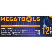 Набор трещотка с головками Megatools MT-4123 (12 предметов)