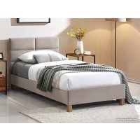 Кровать Signal Sierra Velvet Bluvel 28 90х200 (бежевый/дуб)