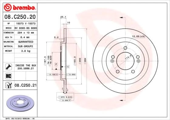 

Brembo 08C25021