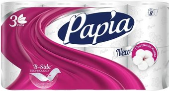 Papia Белая (3 слоя, 8 рулонов)