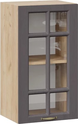 

Шкаф навесной Трия Лина 1ВВ4С с одной дверью (дуб крафт золотой/графит)