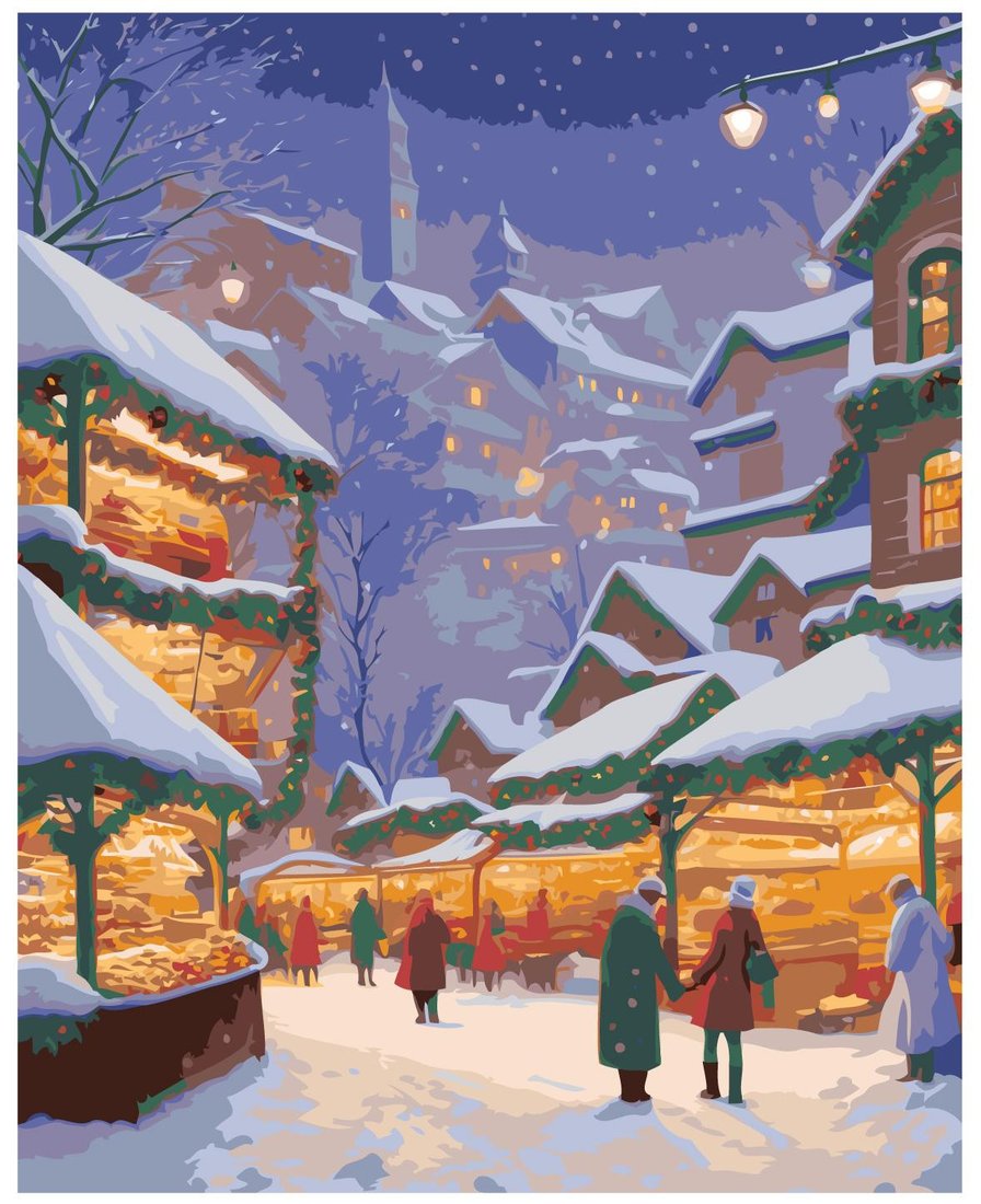 

Картина по номерам SLAVINA Новогодняя ярмарка LI-350