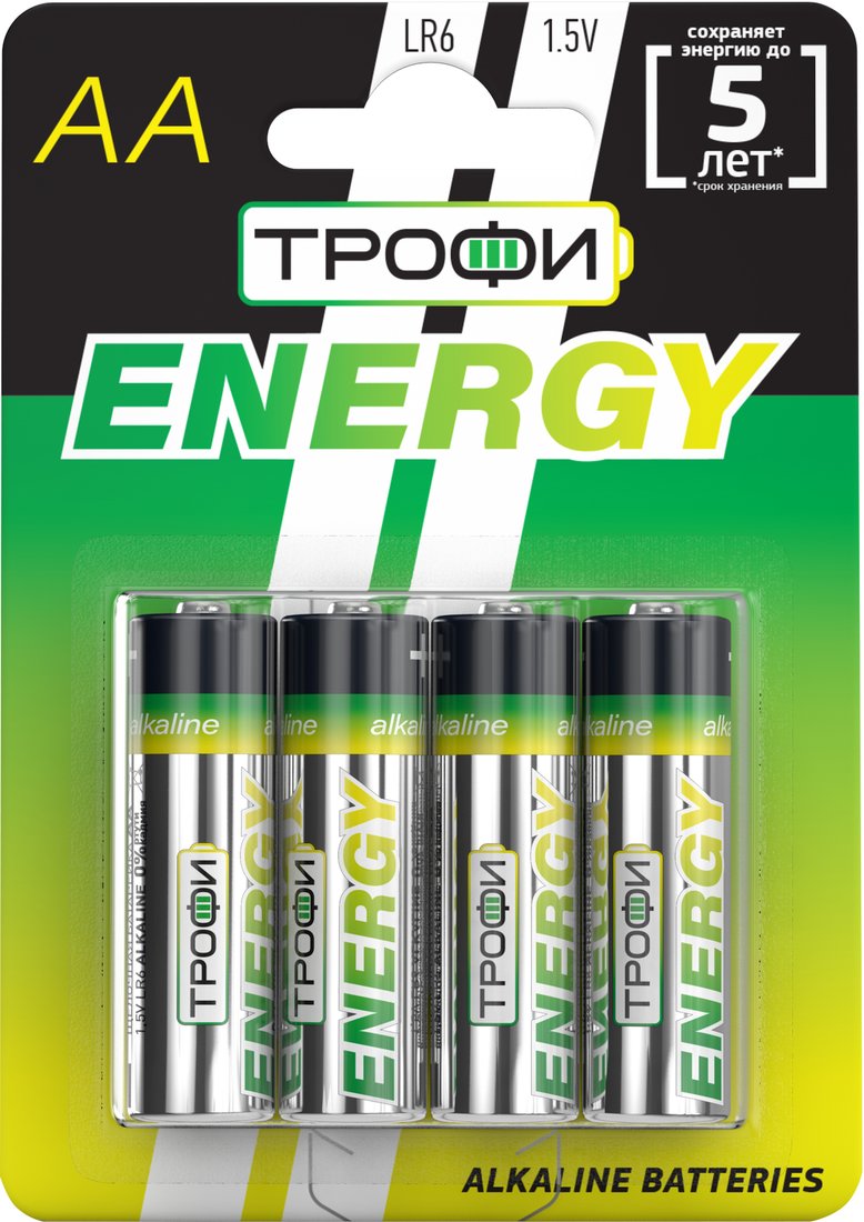 

Батарейка Трофи AA 4 шт. LR6-4BL ECO