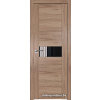 Межкомнатная дверь ProfilDoors 2.05XN L 60x200 (салинас светлый, стекло lacobel черный лак)