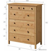 Комод Лузалес Кымор 6 ящиков (светло-коричневый)