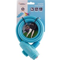 Тросовый велосипедный замок Нора-М №33 (ф6x1000мм, голубой)