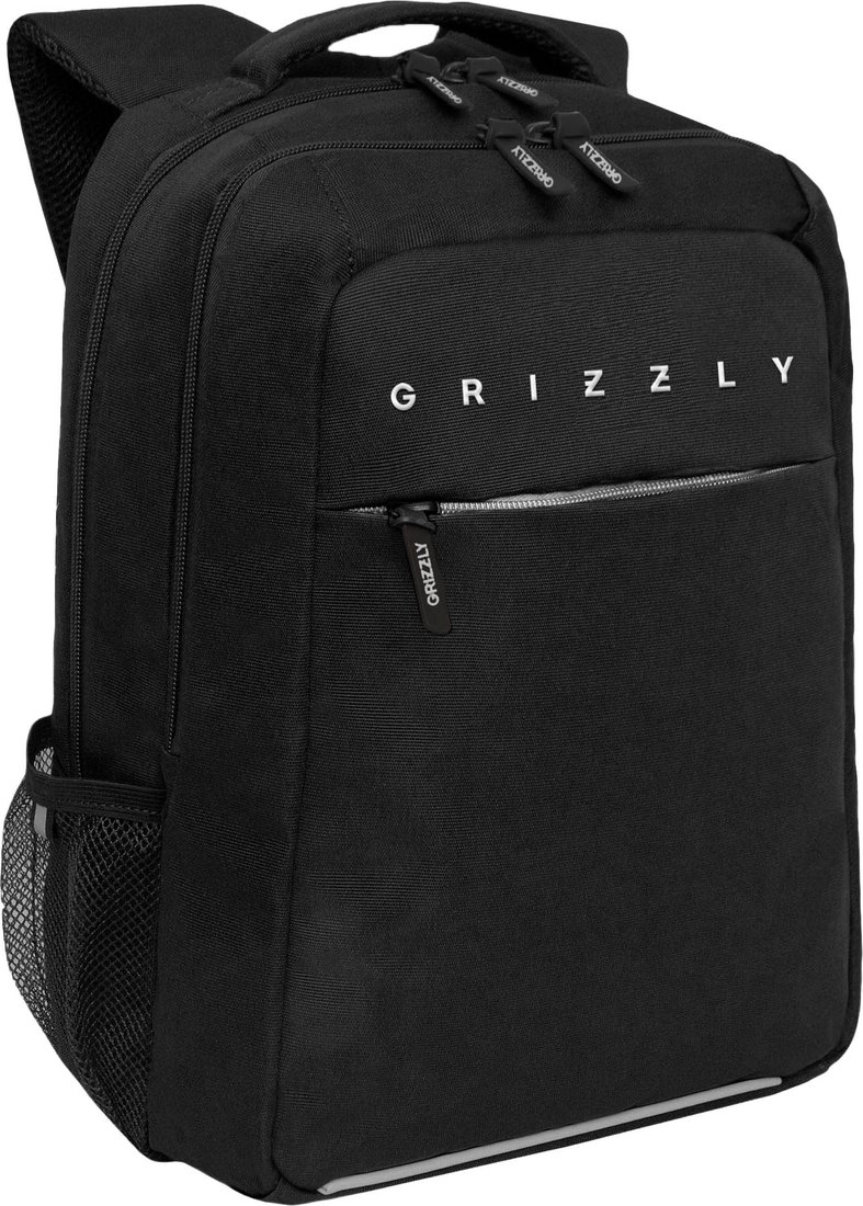 Школьный рюкзак Grizzly RB-556-1 (черный/белый)