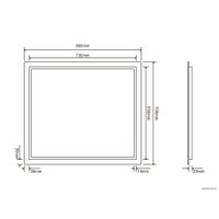  Roxen Зеркало Gotem 510165-80 80х70