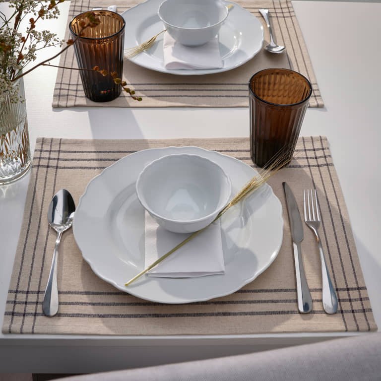 Сервировочная салфетка Ikea Vararv 205.458.49 (темно-серый/натуральный)