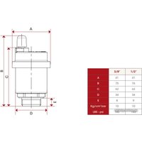 Фитинг ITAP Автоматический воздухоотводчик 362R 1/2"