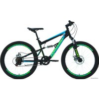 Велосипед Forward Raptor 24 2.0 disc 2021 (черный/голубой)