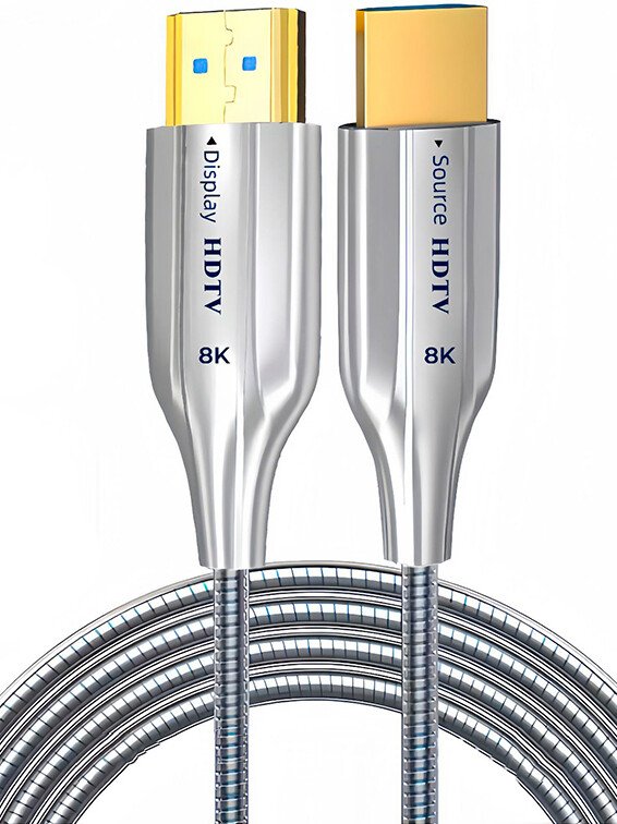 

Кабель USBTOP HDMI v2.1 UltraHD 8K 60Гц / 4K 120Гц HDMI - HDMI (50 м, серебристый)