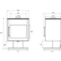 Свободностоящая печь-камин Eysen HN 14