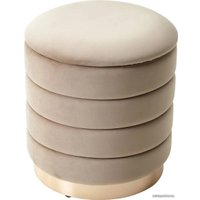 Пуфик M-City Фред 461MC04435 (велюр бежевый/золото)