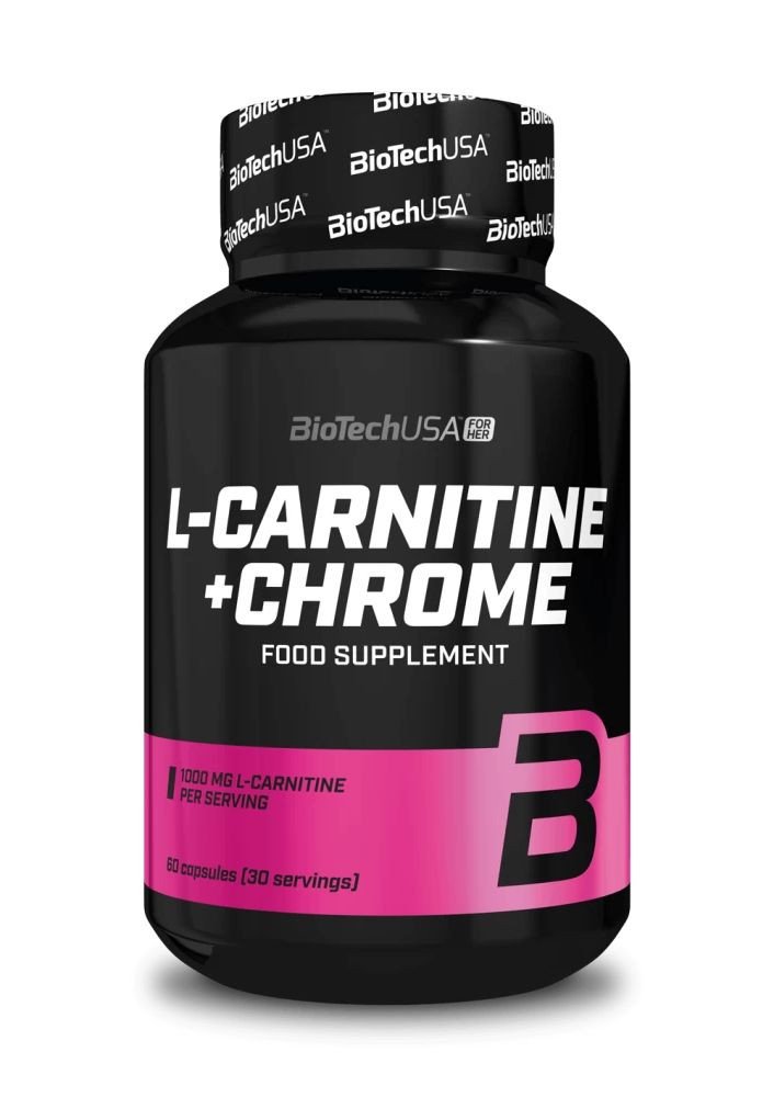L-карнитин BioTech USA L-Carnitine+chrome (60 капсул)