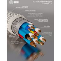 Кабель CACTUS CS-HDMI.2.1-5 (5 м, серебристый)