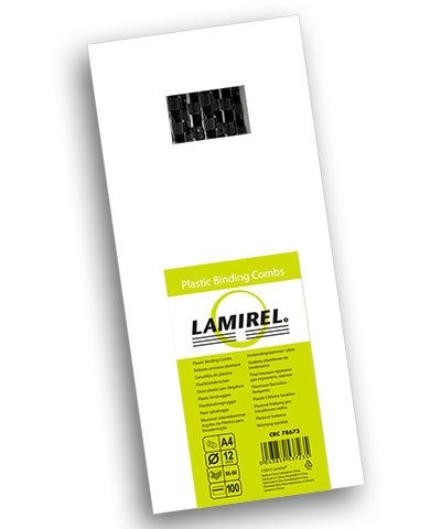 

Пластиковая пружина для переплета Lamirel 12 мм 100 шт (черный) LA-78673