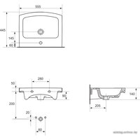 Умывальник Cersanit Easy 55 55.5x44.5 [P-UM-ES-55-1]