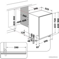 Встраиваемая посудомоечная машина Whirlpool W2I HD526 A