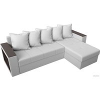Угловой диван Лига диванов Дубай лайт правый 114199 (экокожа белый)