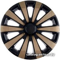 Набор колпаков на диски АКС – авто Карат 14 54085 (черный/золотистый)
